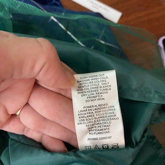 Tahari | NWT Girl’s Blue Green Plaid Velvet Dress & Matching Headband - 8 - Picture 9 of 9